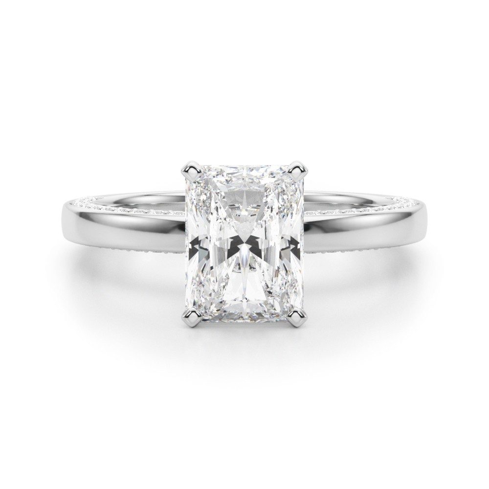 Lab-Created 4 Prong  Diamond Ring