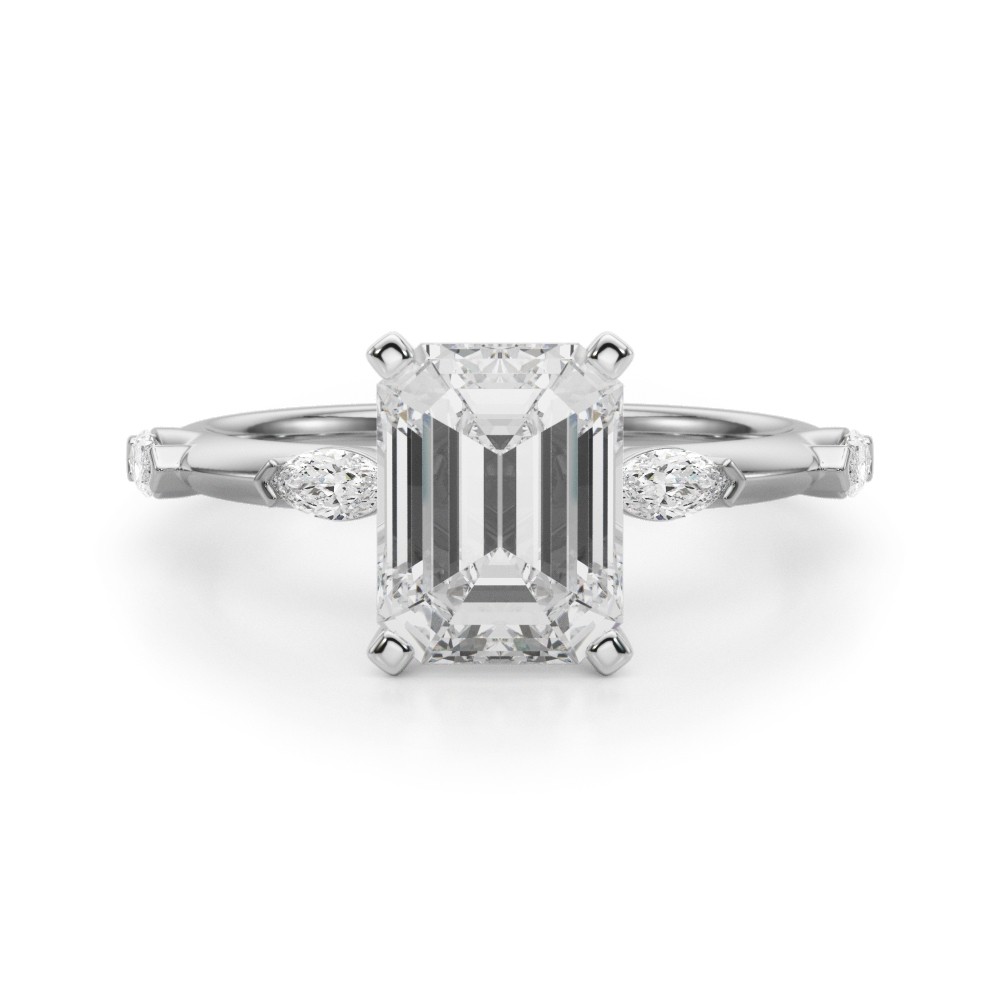 Stevlina Natural Diamond 4 Prong  Engagement Ring