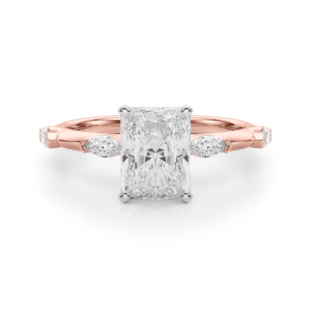 Stevlina Natural Diamond 4 Prong  Engagement Ring