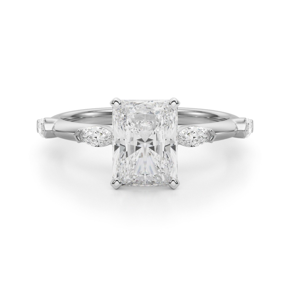 Stevlina Natural Diamond 4 Prong  Engagement Ring