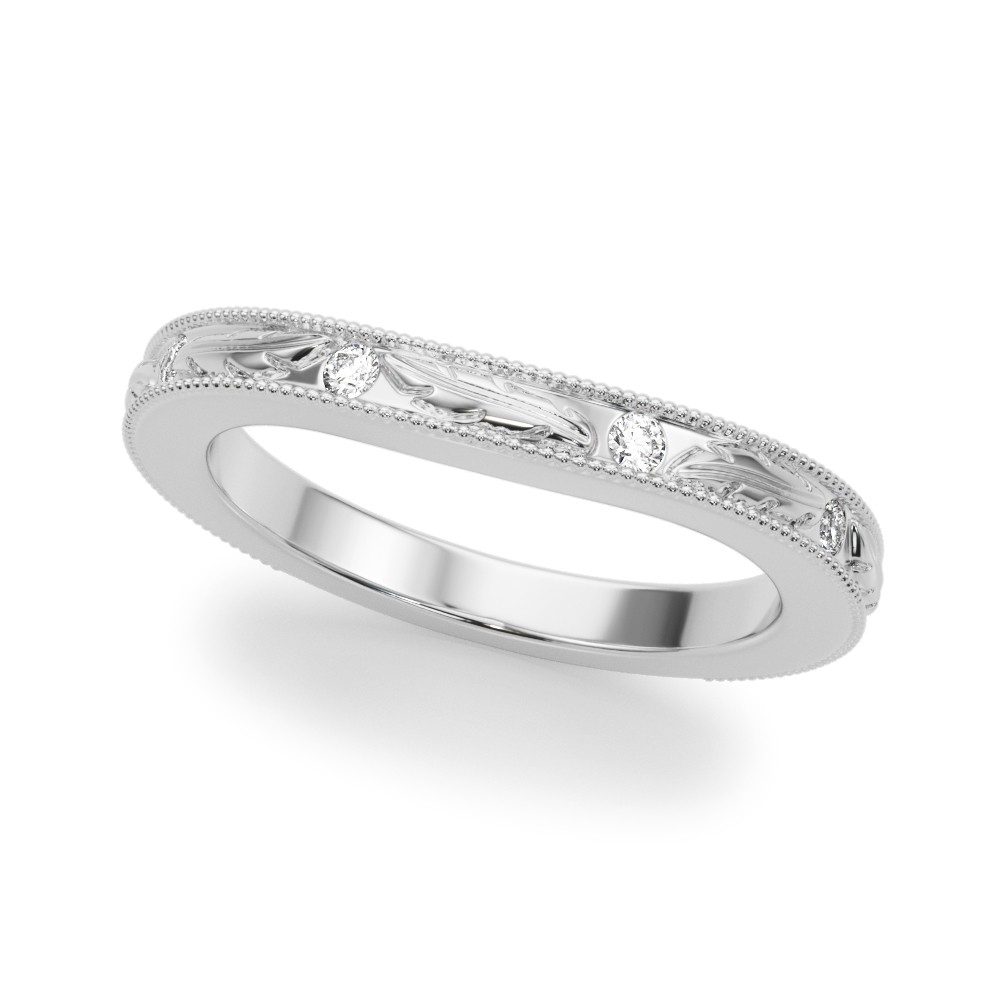 Xiang Lab-Created Diamond Flush Setting  Wedding Ring
