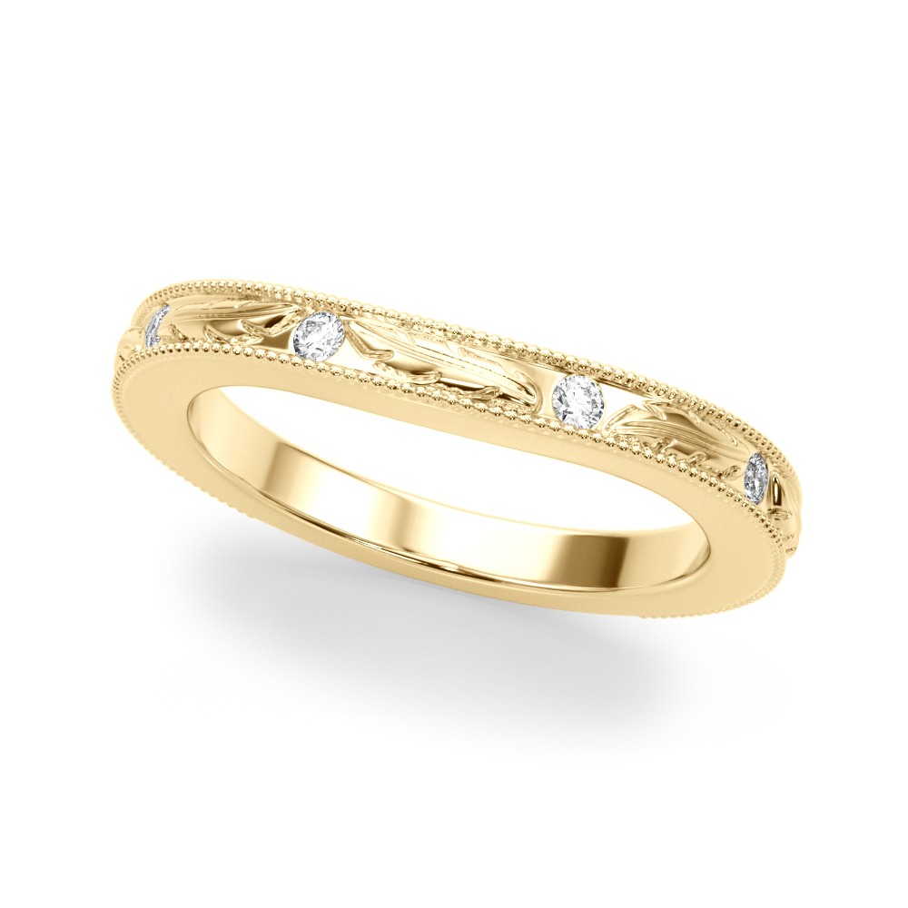 Xiang Lab-Created Diamond Flush Setting  Wedding Ring