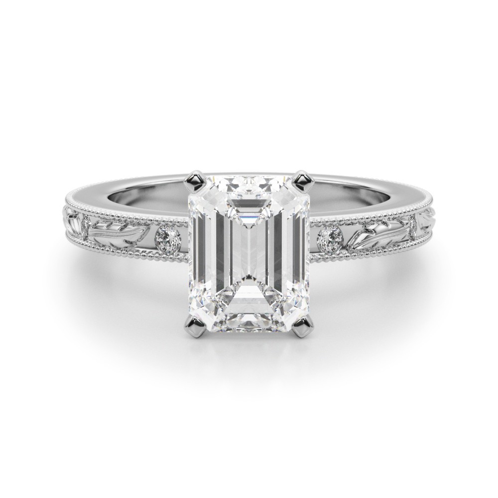 Stevlin Natural Diamond 4 Prong  Engagement Ring