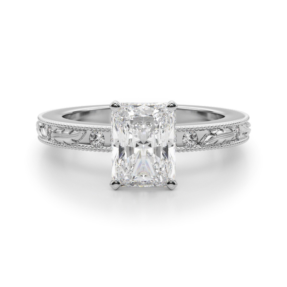 Stevlin Natural Diamond 4 Prong  Engagement Ring