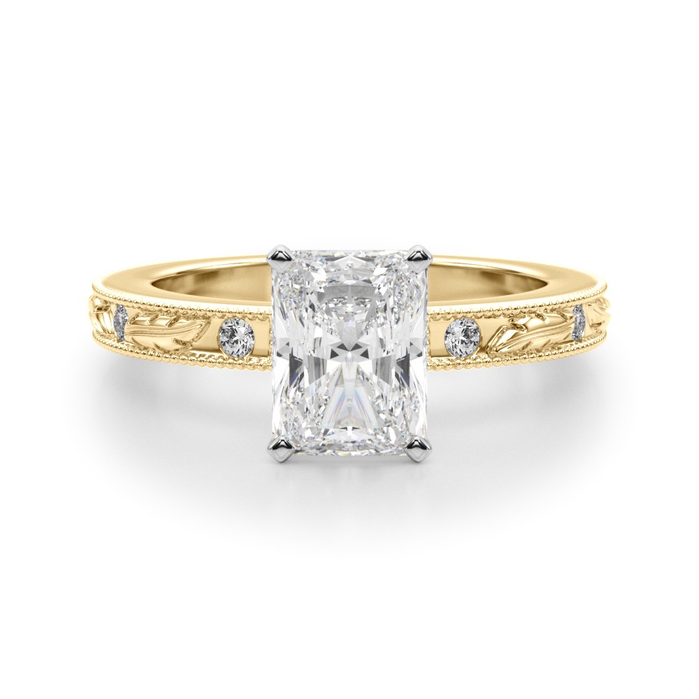 Stevlin Natural Diamond 4 Prong  Engagement Ring