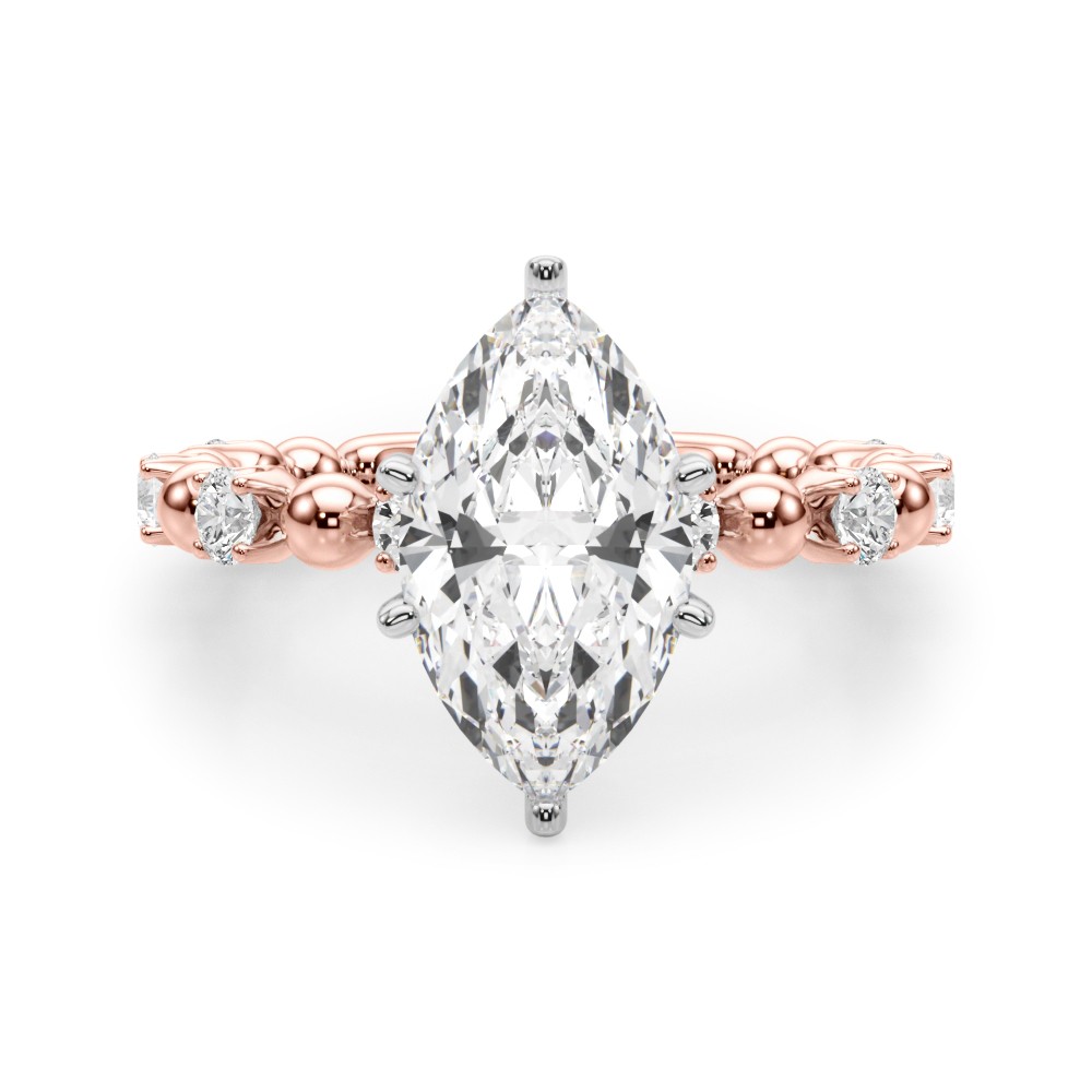 Pricilian Natural Diamond 6 Prong  Engagement Ring