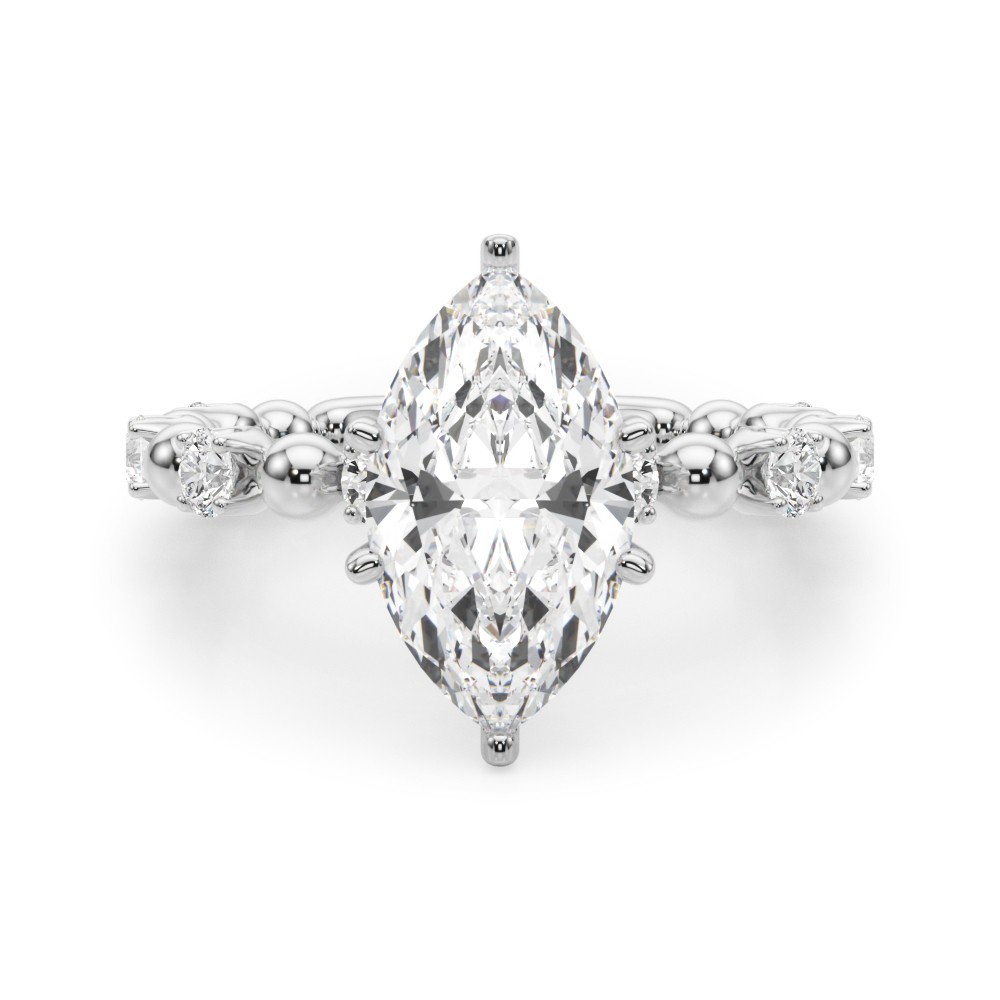 Pricilian Natural Diamond 6 Prong  Engagement Ring