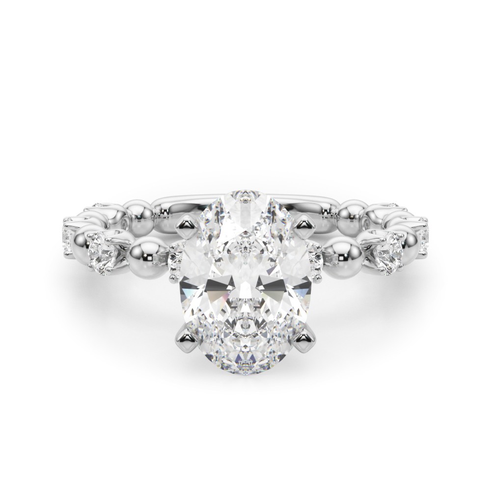 Pricilian Natural Diamond 4 Prong  Engagement Ring