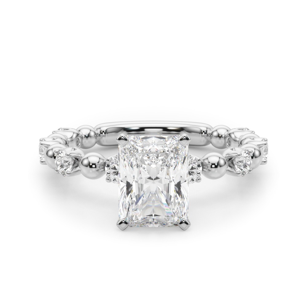 Pricilian Natural Diamond 4 Prong  Engagement Ring