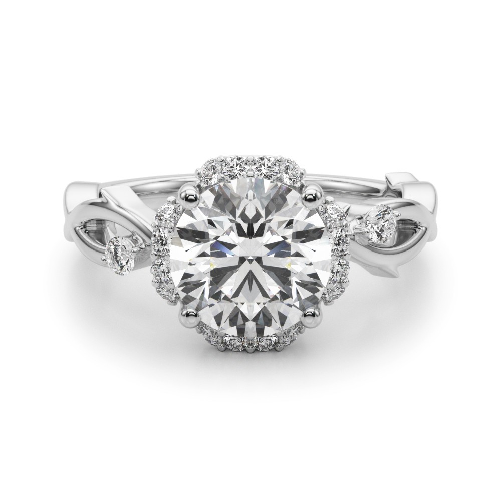 4 Prong Natural Diamond  Engagement Ring