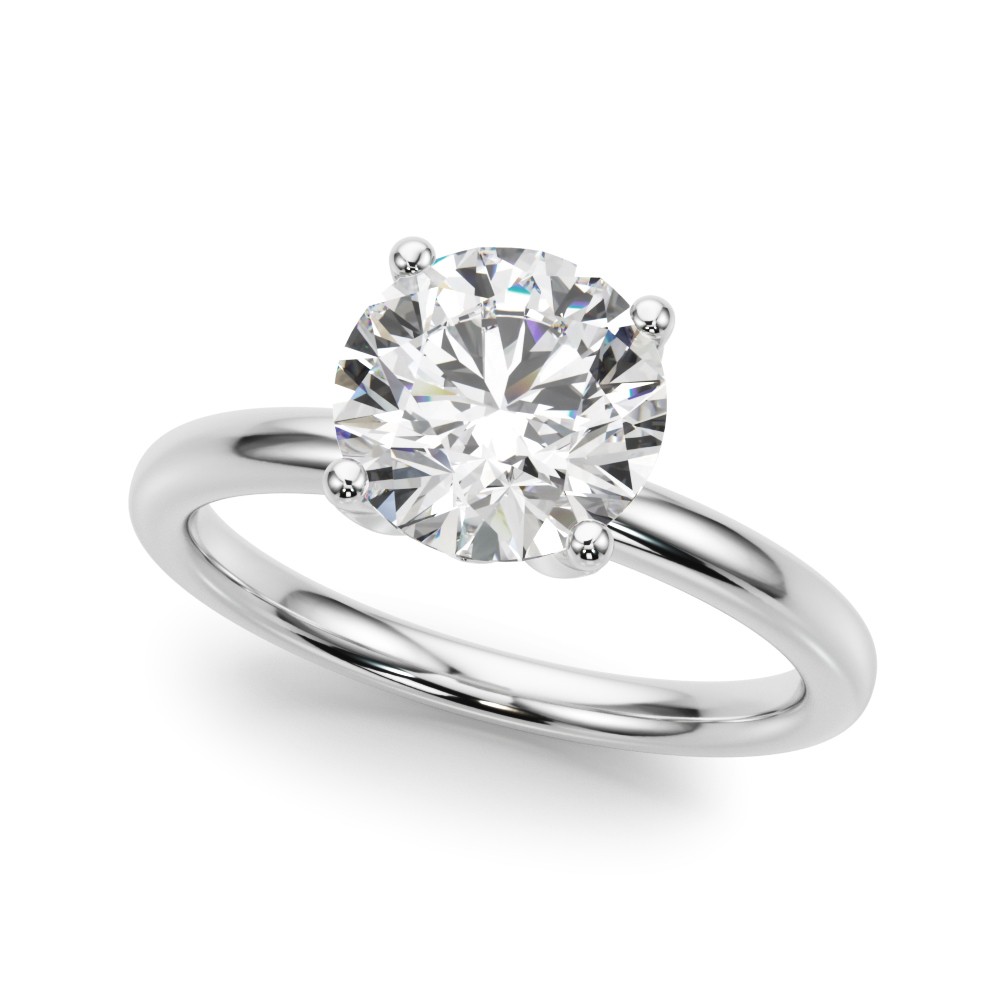 4 Prong Set Lab-Created Diamond  Engagement Ring