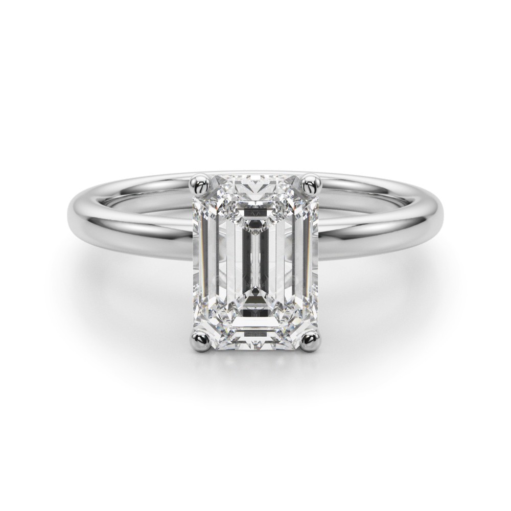 4 Prong Natural Diamond  Engagement Ring