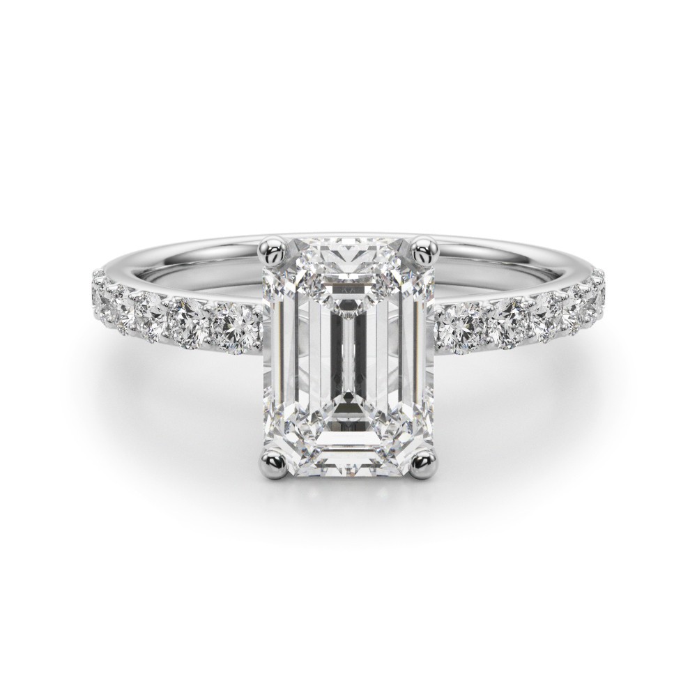 4 Prong Natural Diamond  Engagement Ring