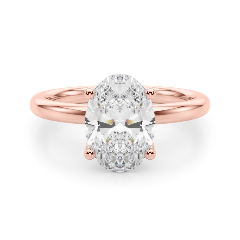 4 Prong Natural Diamond  Engagement Ring