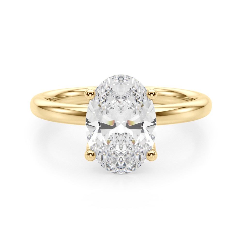 4 Prong Natural Diamond  Engagement Ring