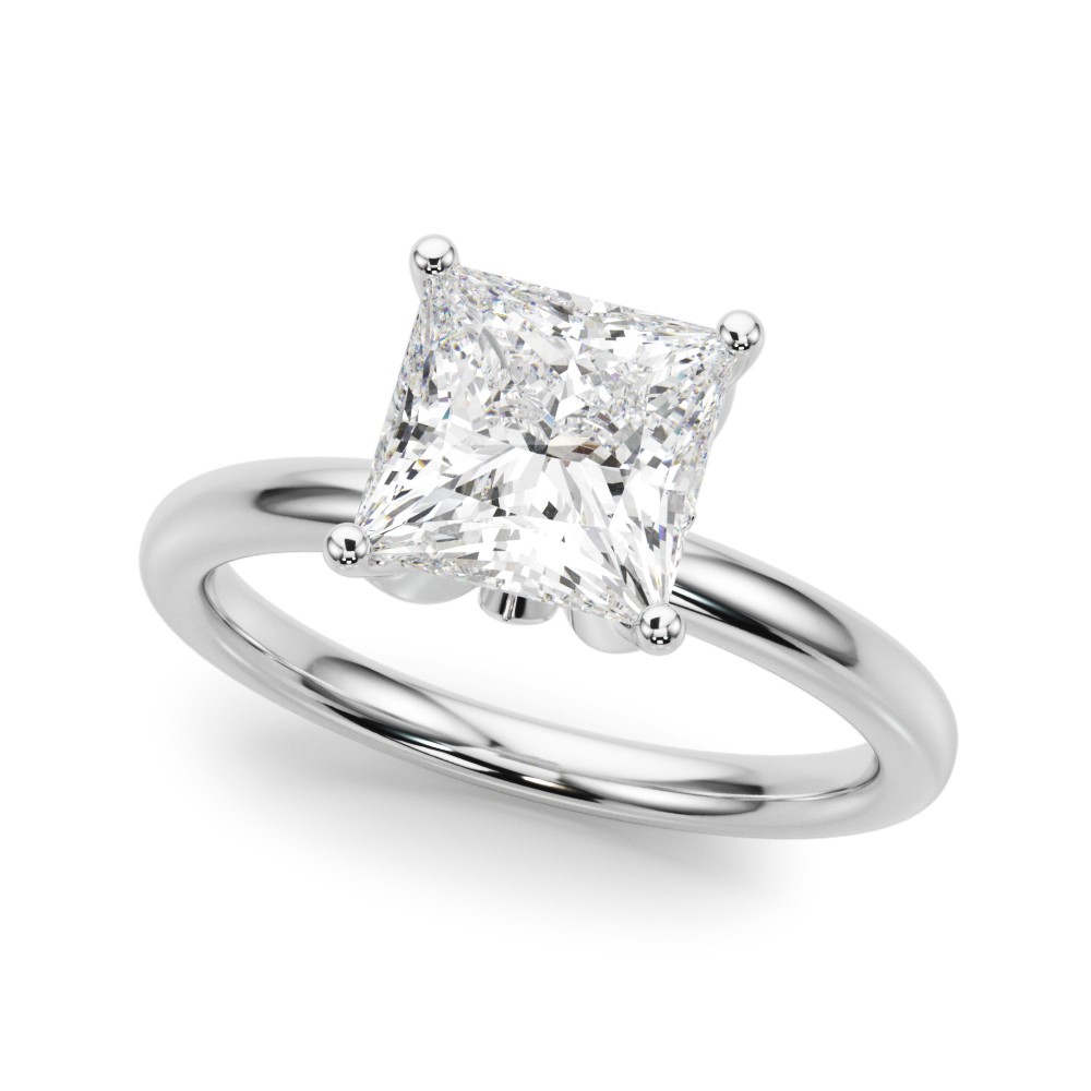 4 Prong Set Lab-Created Diamond  Engagement Ring