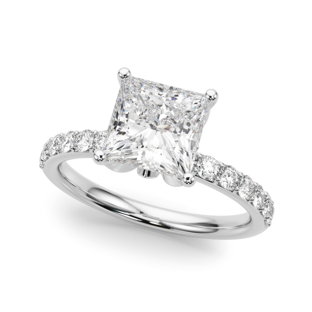 4 Prong Set Lab-Created Diamond  Engagement Ring
