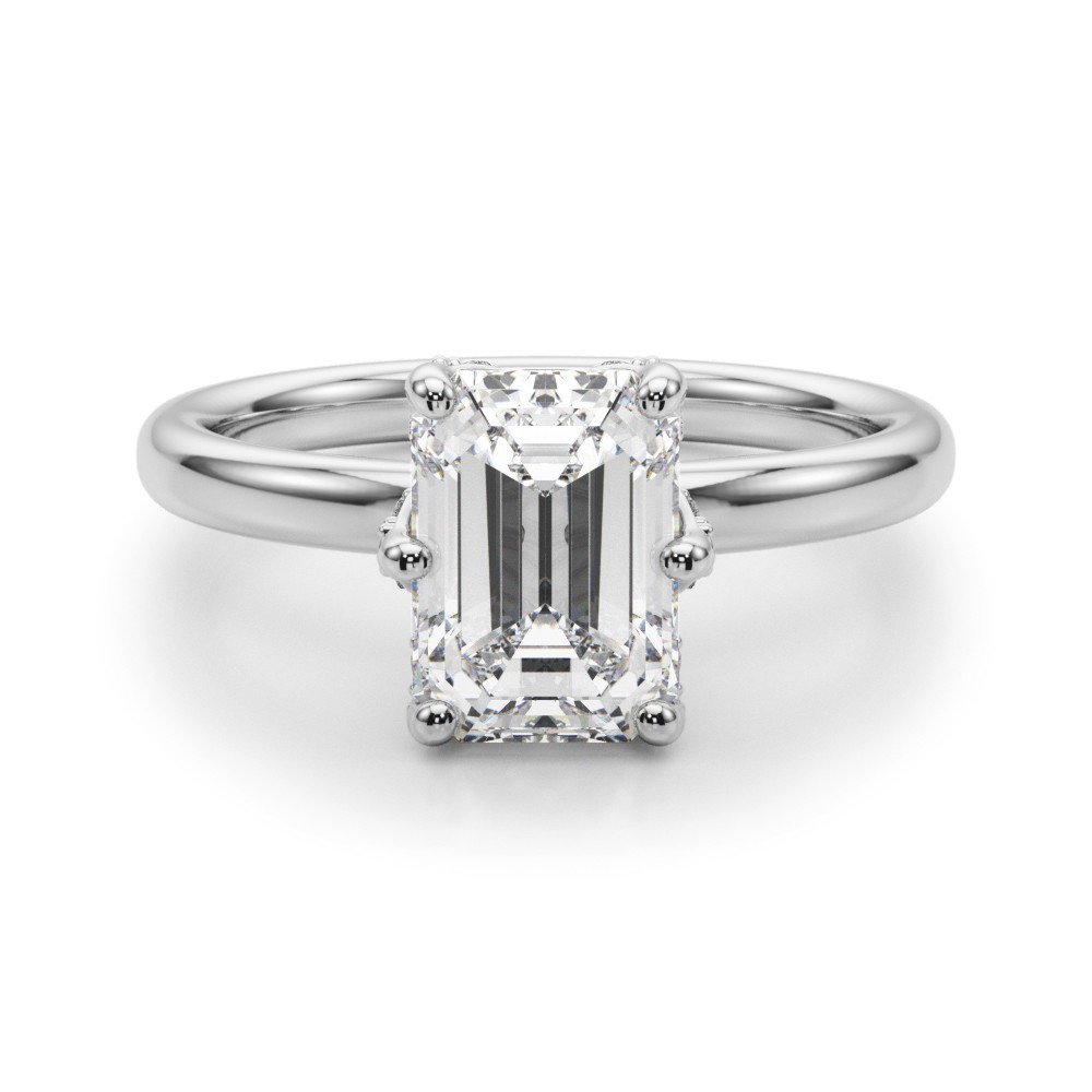 4 Prong Natural Diamond  Engagement Ring