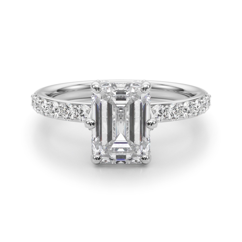 4 Prong Natural Diamond  Engagement Ring