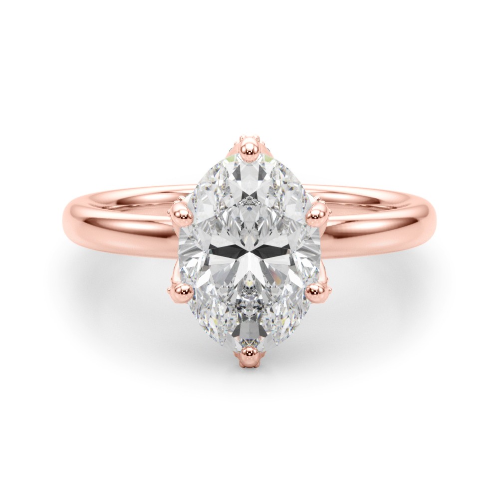 6 Prong Natural Diamond  Engagement Ring