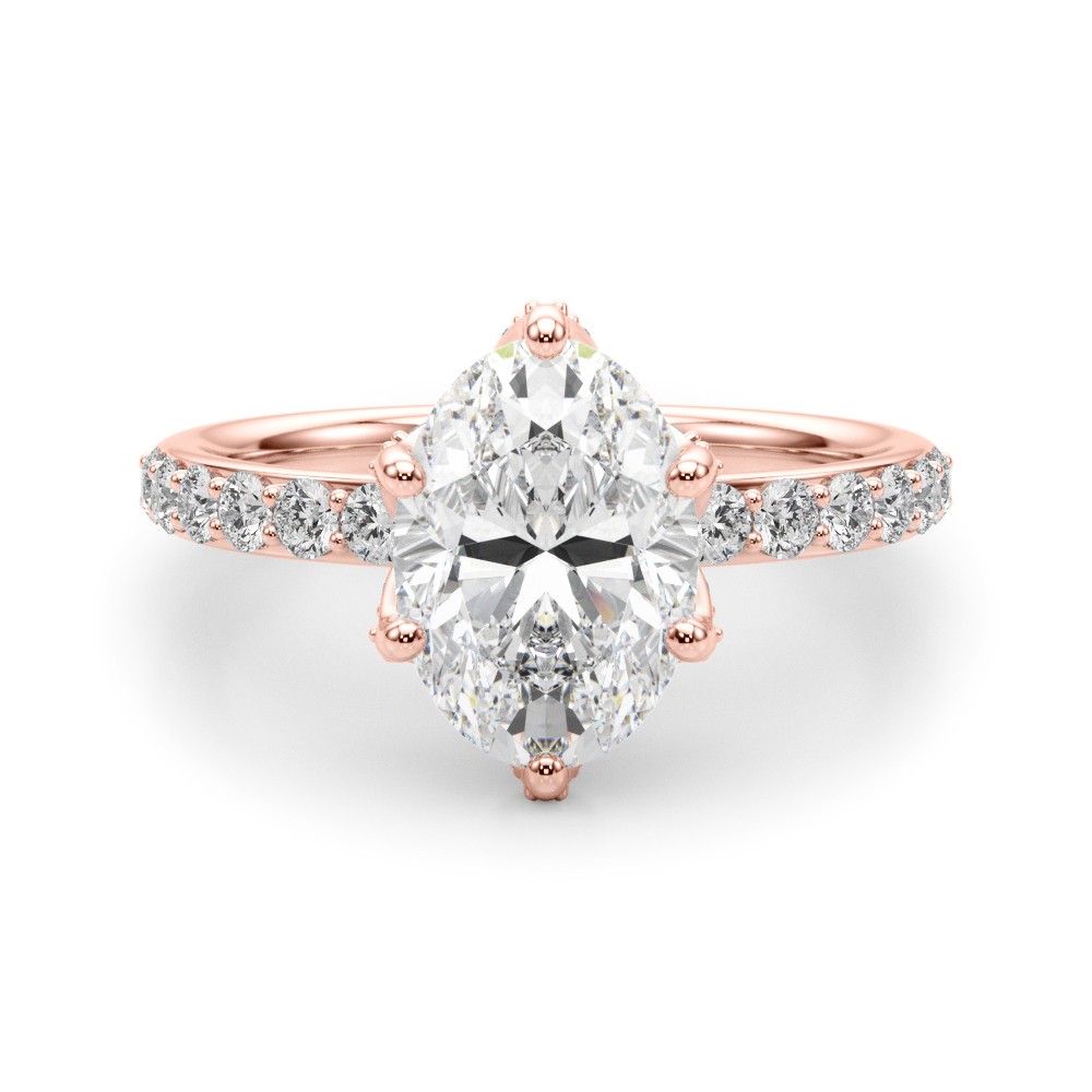 6 Prong Natural Diamond  Engagement Ring