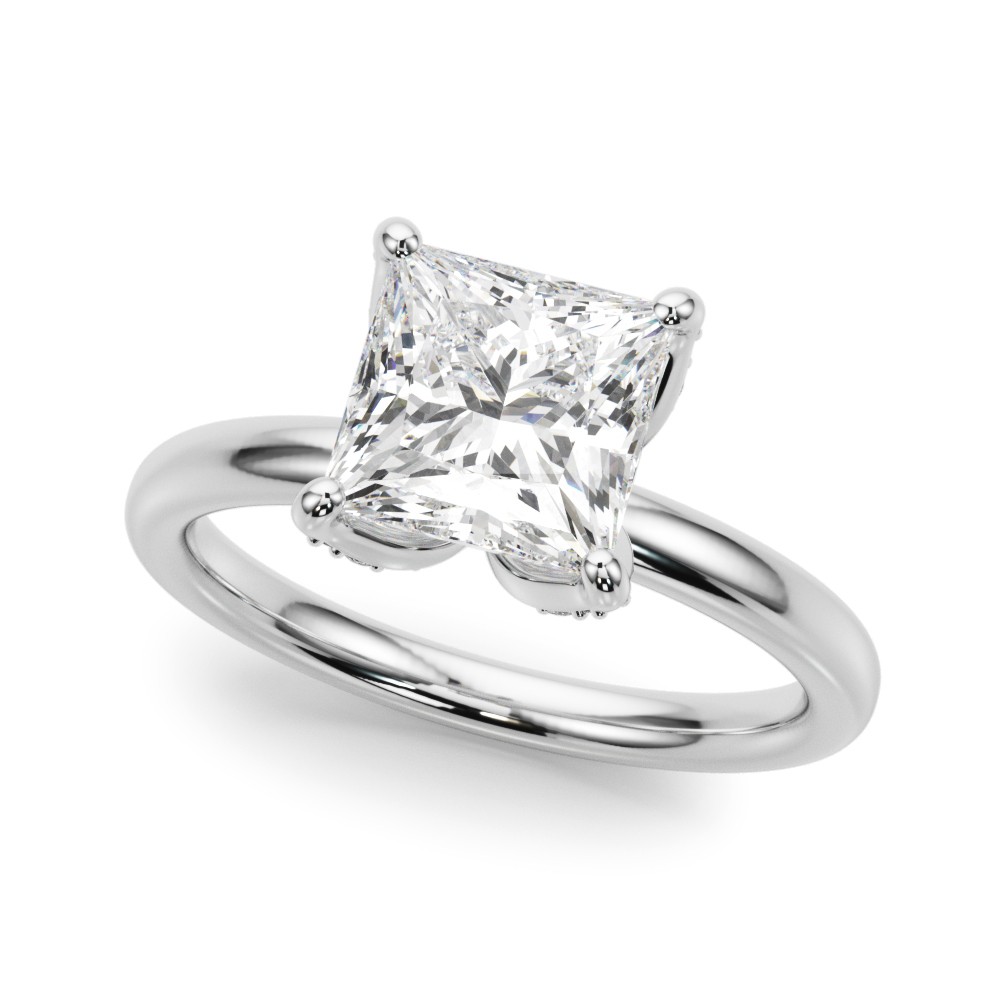 4 Prong Set Lab-Created Diamond  Engagement Ring