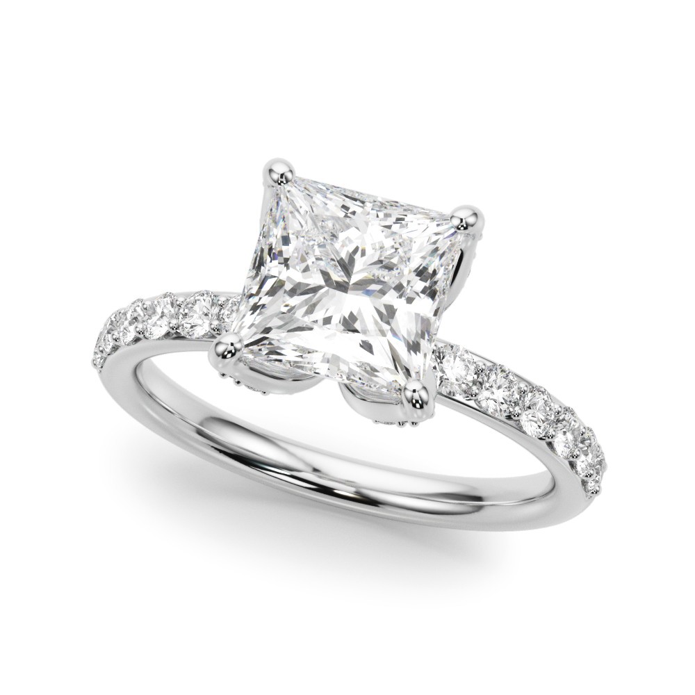 4 Prong Set Lab-Created Diamond  Engagement Ring