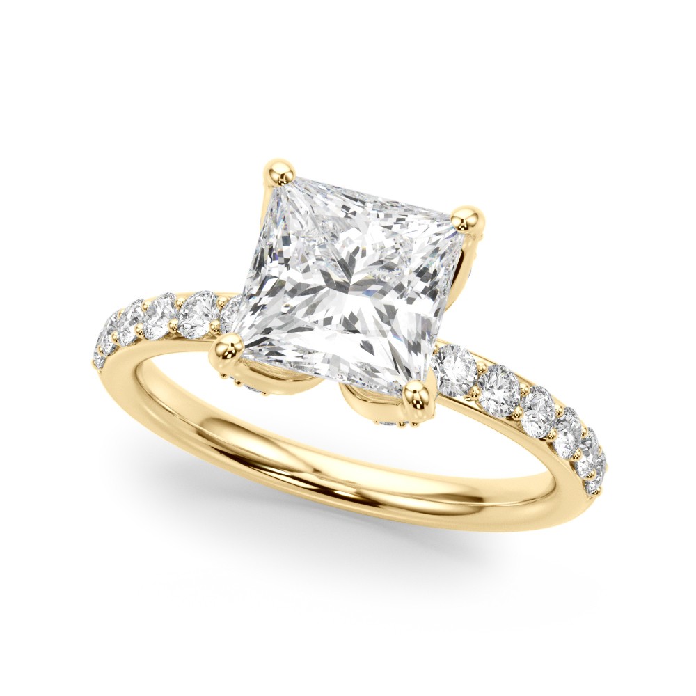 Yulie Lab-Created Diamond 4 Prong Set  Engagement Ring