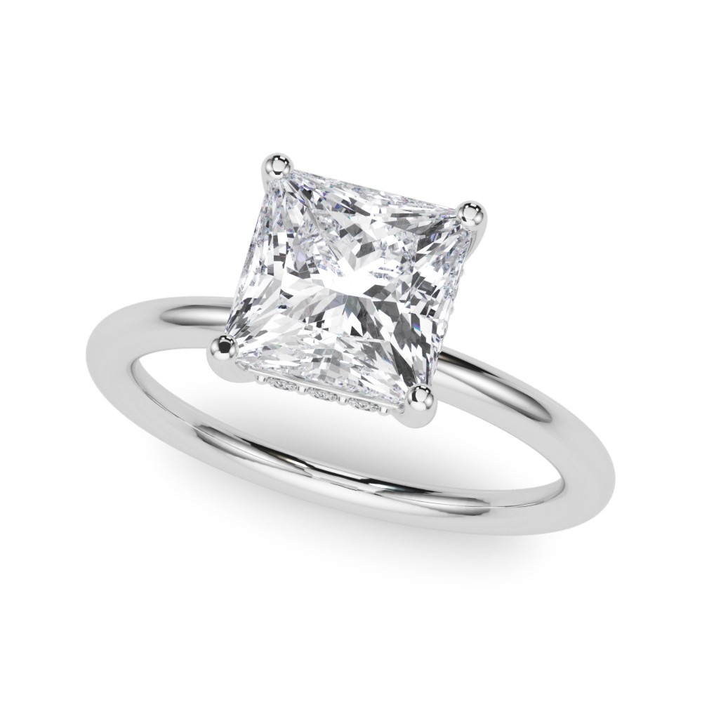 4 Prong Set Lab-Created Diamond  Engagement Ring