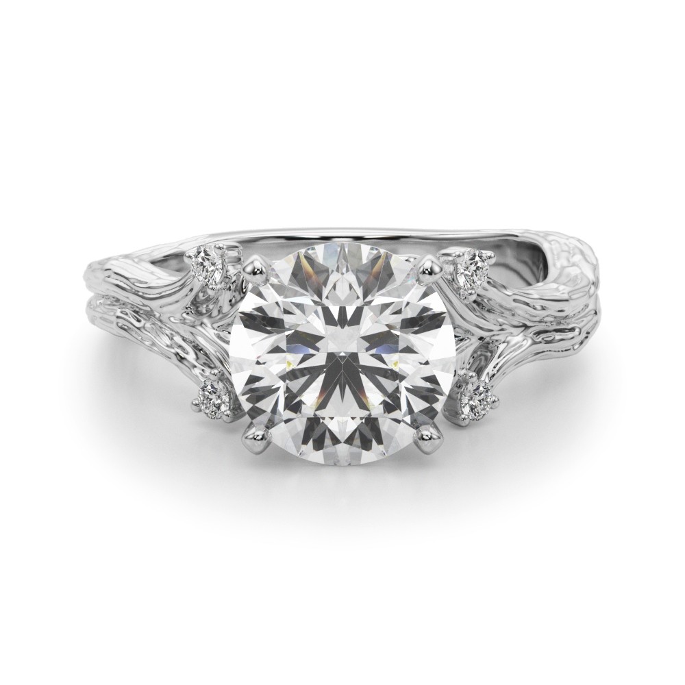 Saronia Natural 4 Prong Set  Diamond Ring