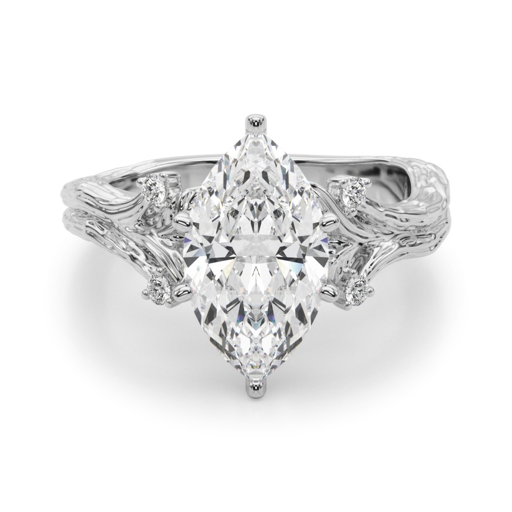 Saronia Natural 6 Prong Set  Diamond Ring