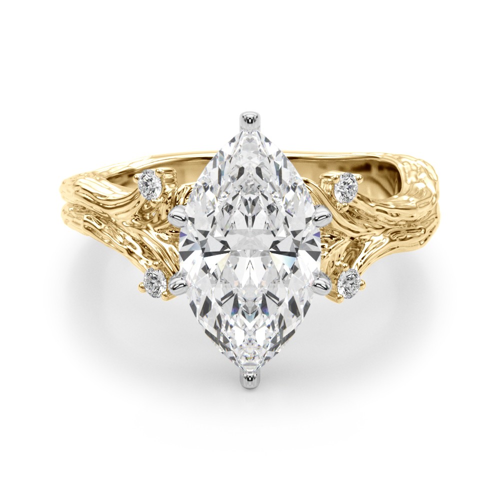 Saronia Natural 6 Prong Set  Diamond Ring