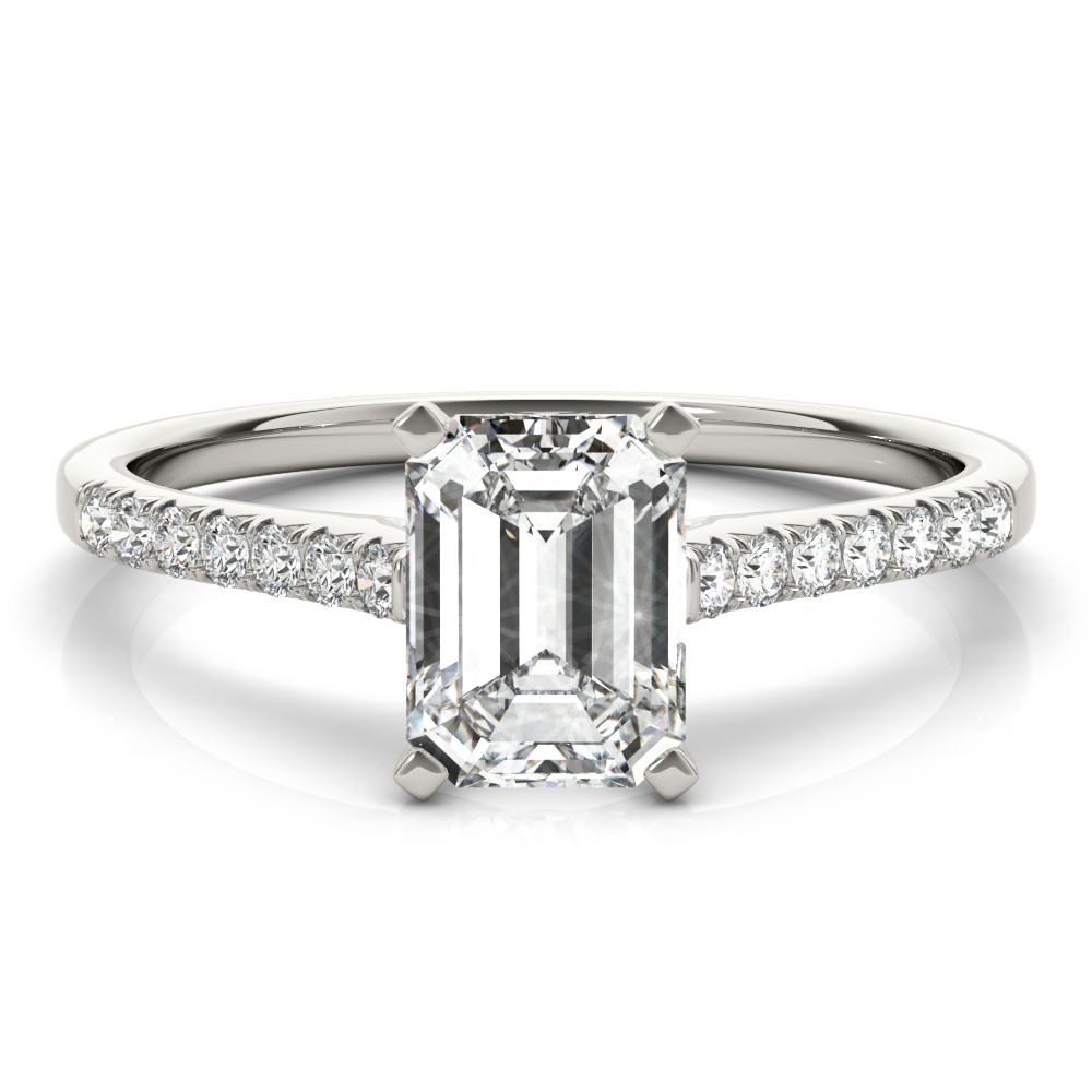 4 Prong Natural Diamond  Engagement Ring