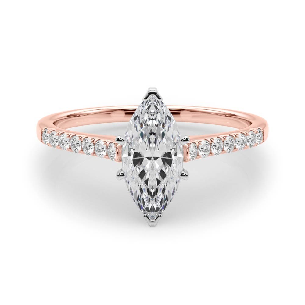 6 Prong Natural Diamond  Engagement Ring
