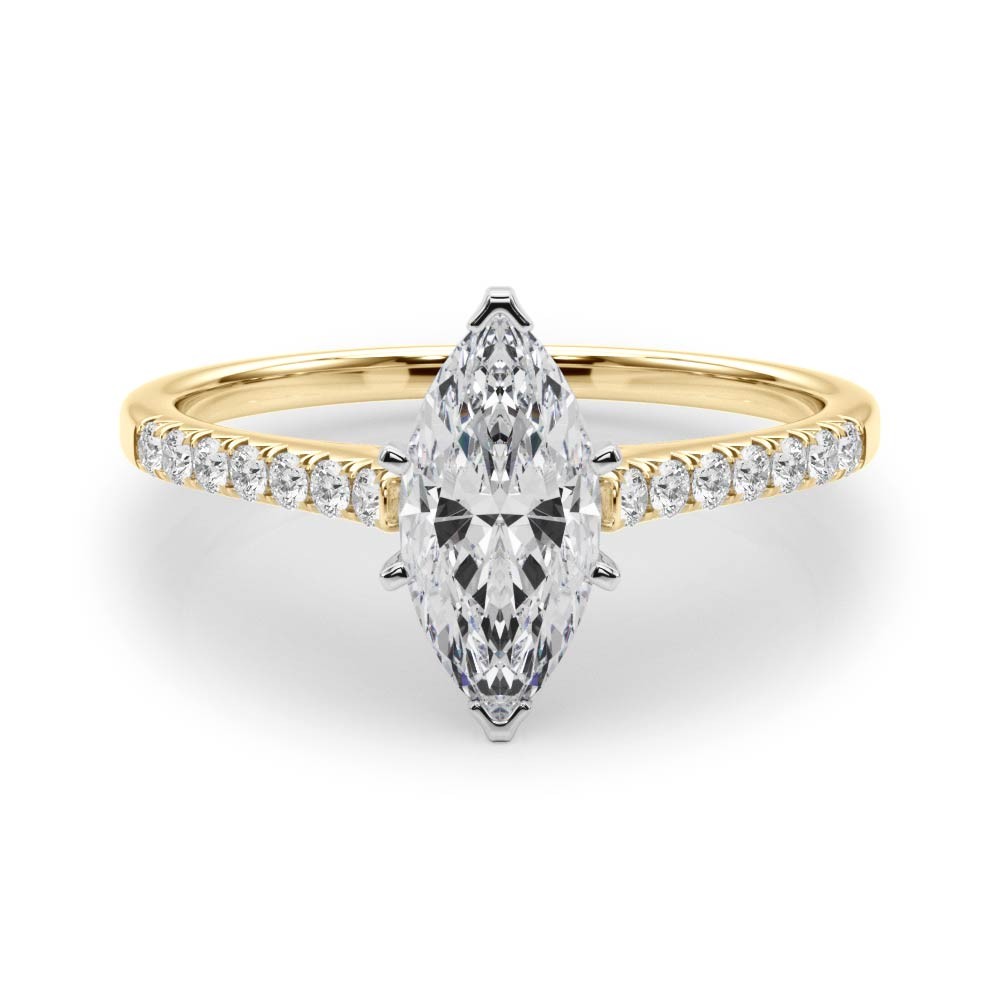 6 Prong Natural Diamond  Engagement Ring