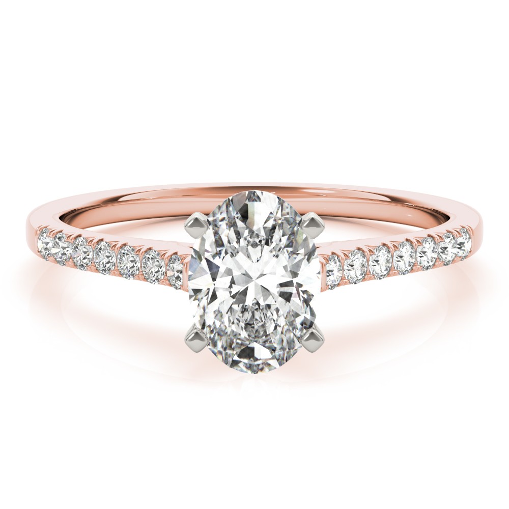4 Prong Natural Diamond  Engagement Ring