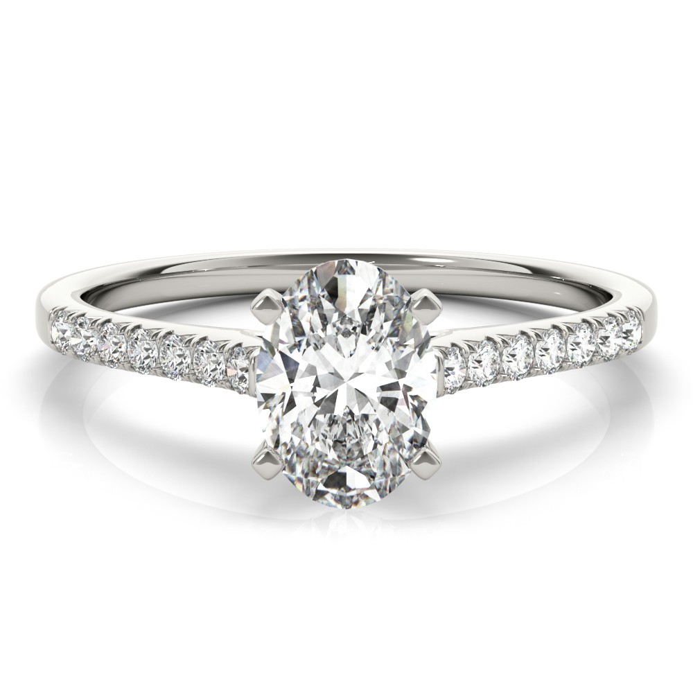 4 Prong Natural Diamond  Engagement Ring