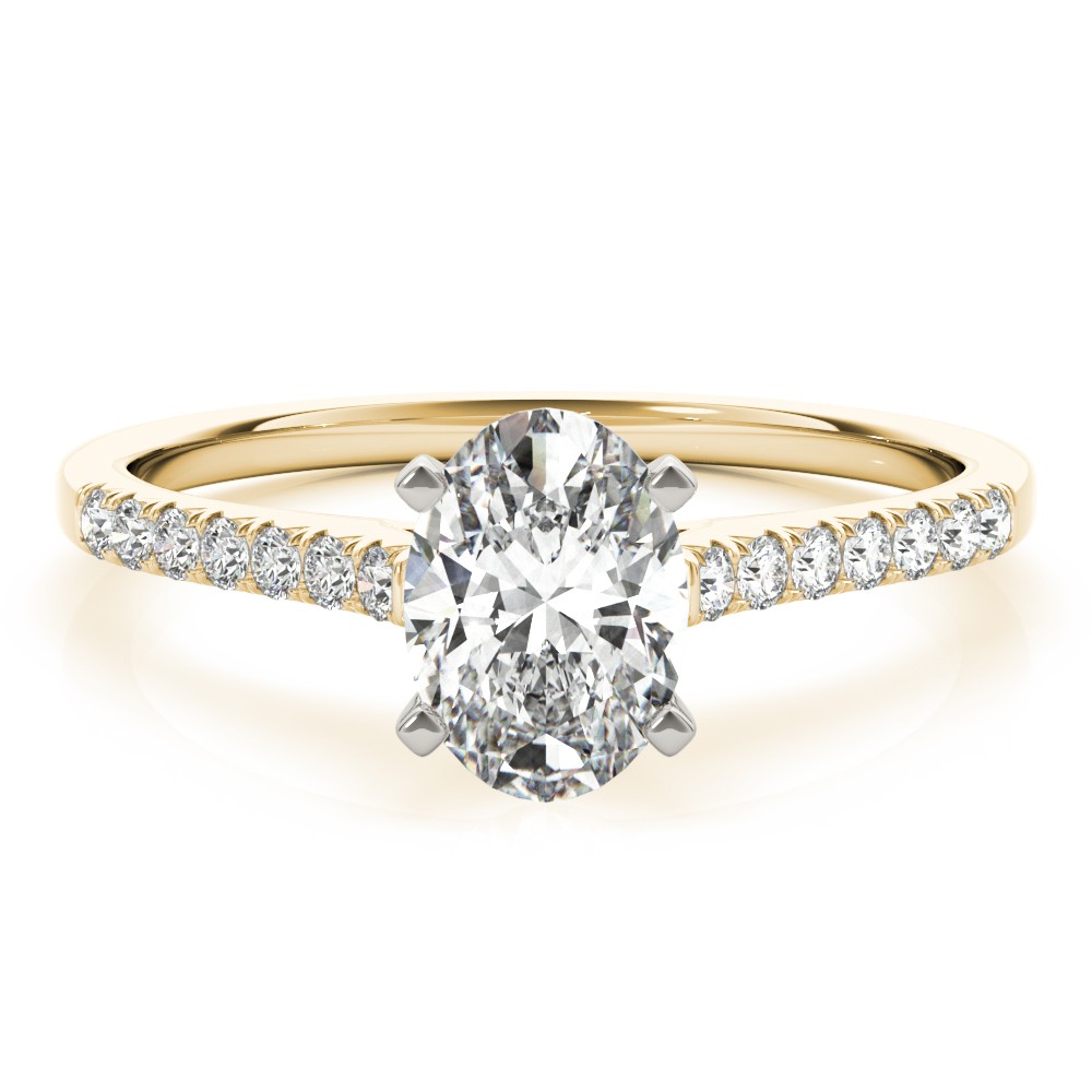 4 Prong Natural Diamond  Engagement Ring