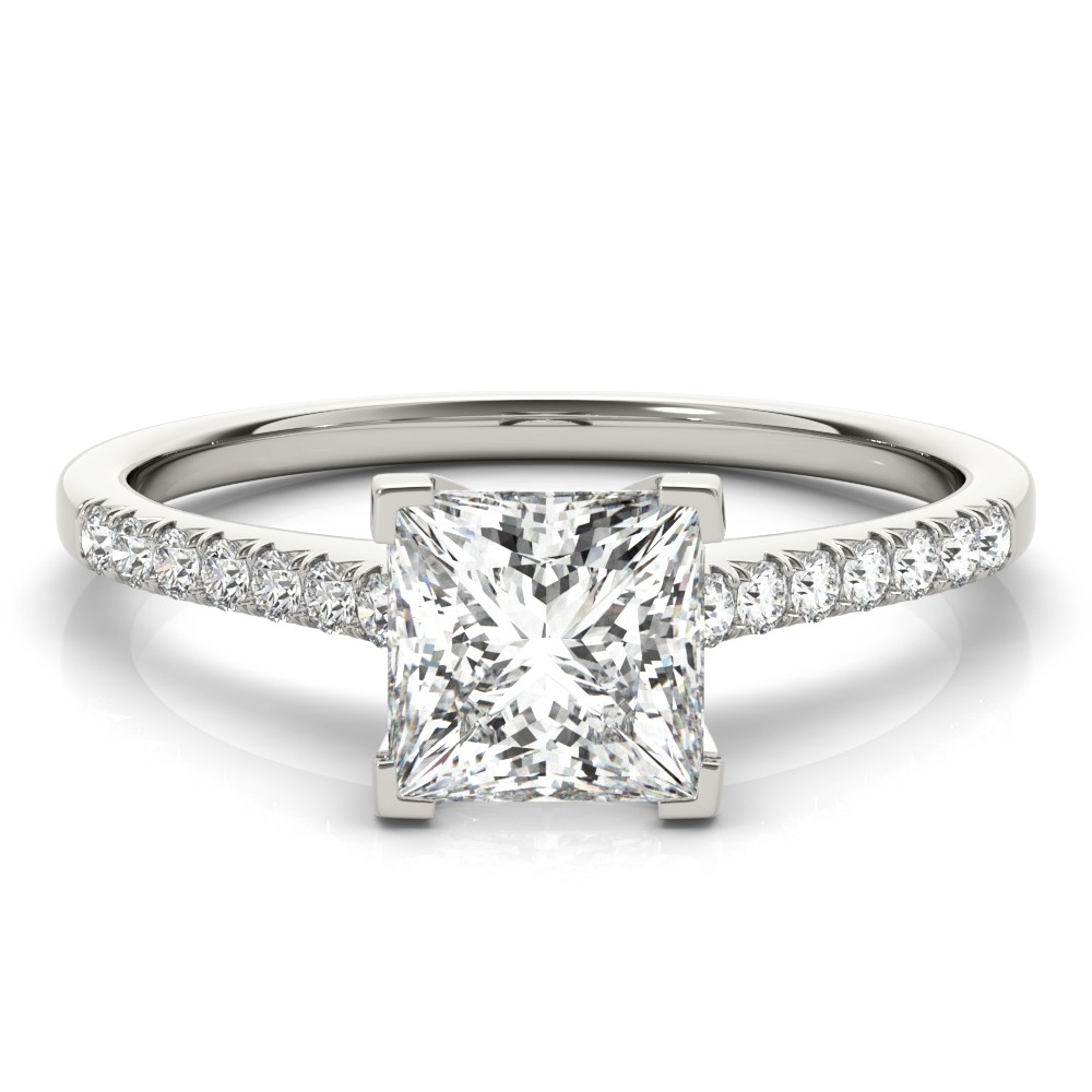 4 Prong Natural Diamond  Engagement Ring