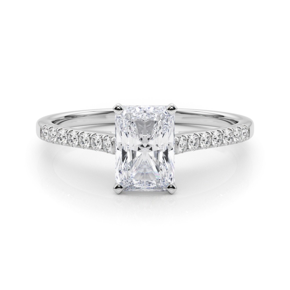 4 Prong Natural Diamond  Engagement Ring