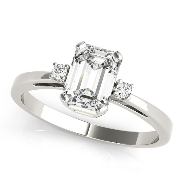 4 Prong Set Natural Diamond  Engagement Ring