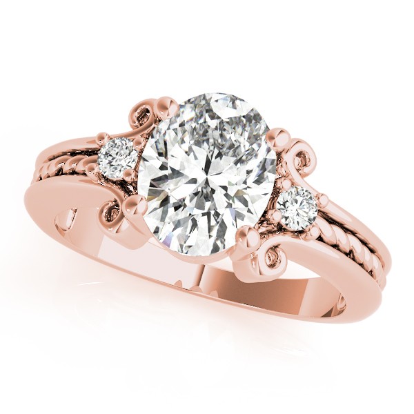 4 Prong Set Natural Diamond  Engagement Ring