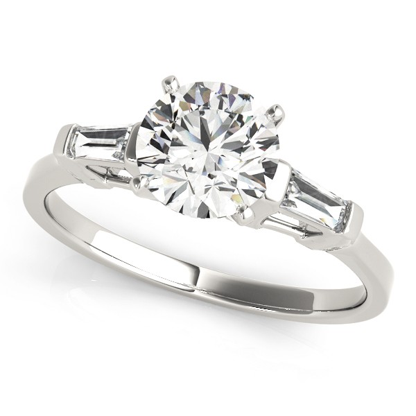 4 Prong Set Natural Diamond  Engagement Ring