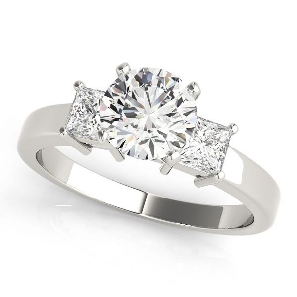 4 Prong Set Natural Diamond  Engagement Ring