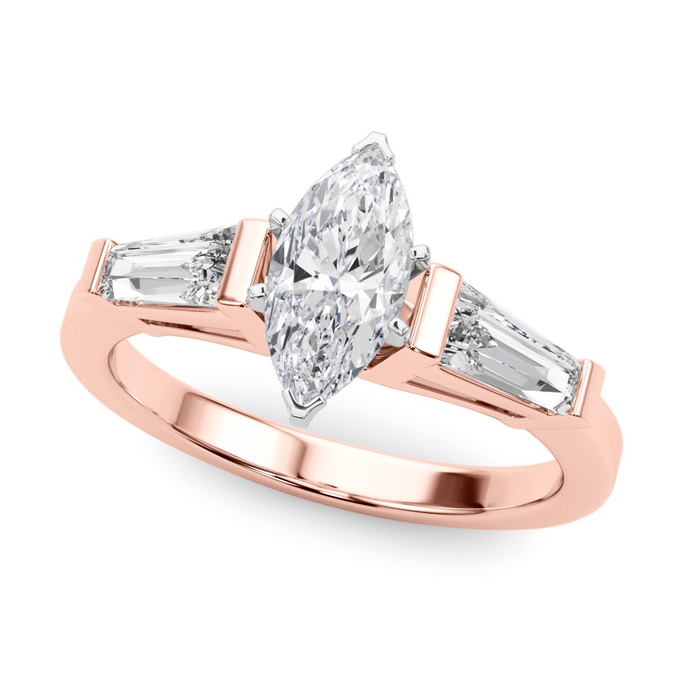 6 Prong Set Natural Diamond  Engagement Ring