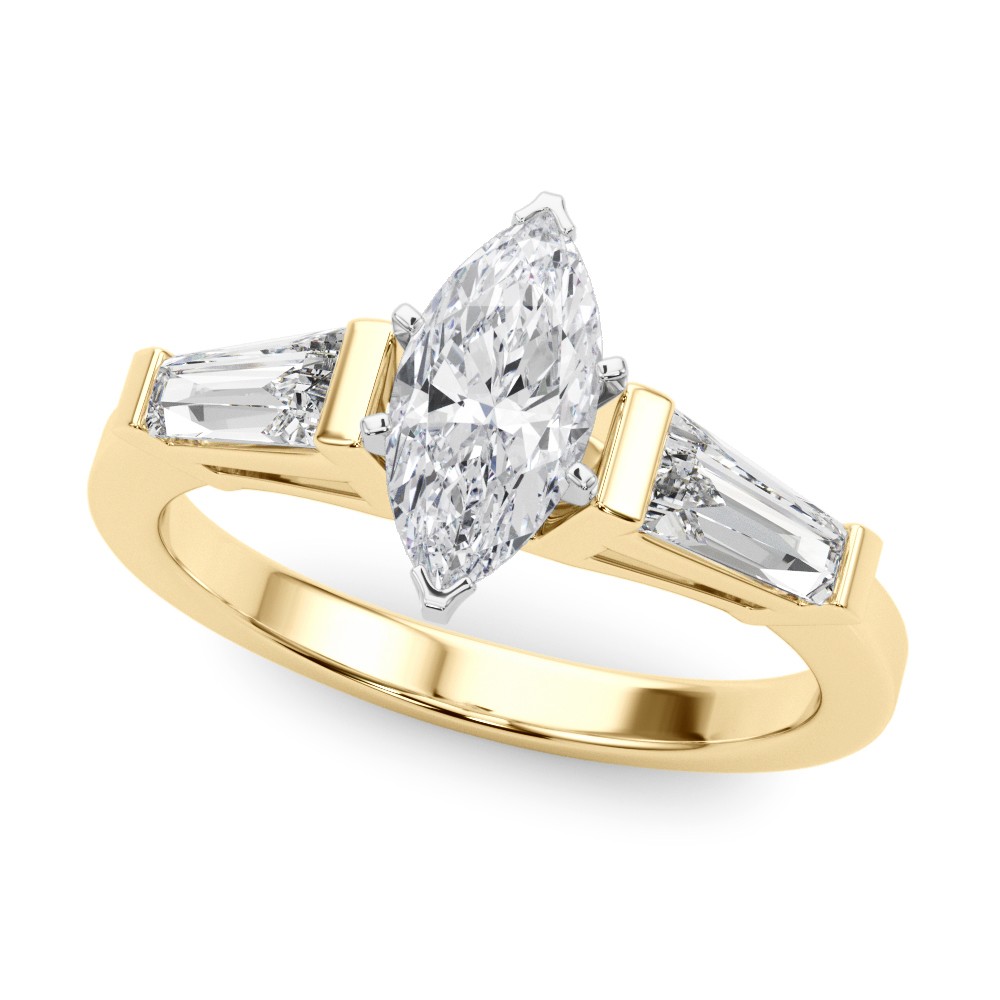 6 Prong Set Natural Diamond  Engagement Ring