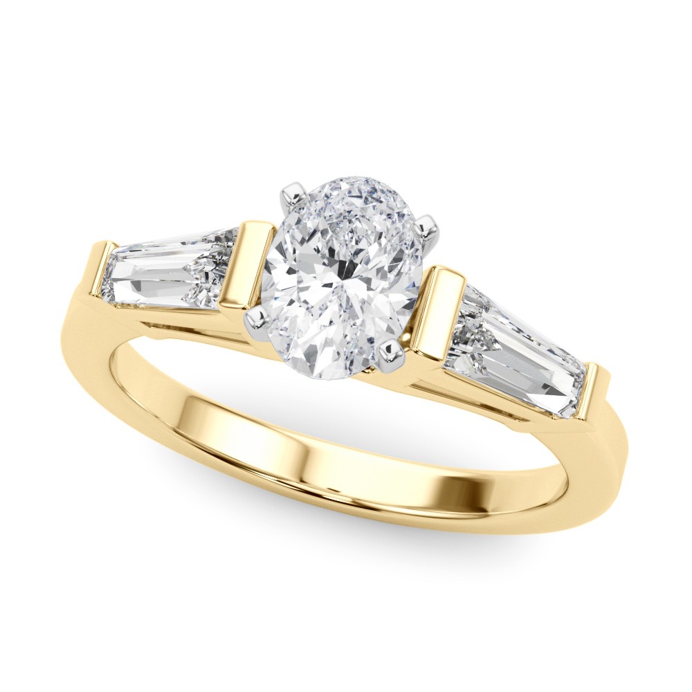 4 Prong Set Natural Diamond  Engagement Ring