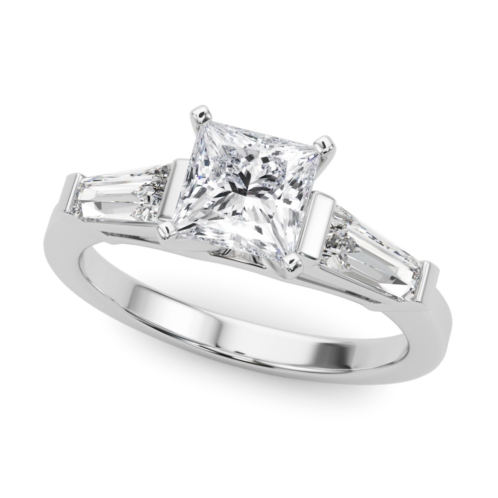 4 Prong Set Natural Diamond  Engagement Ring