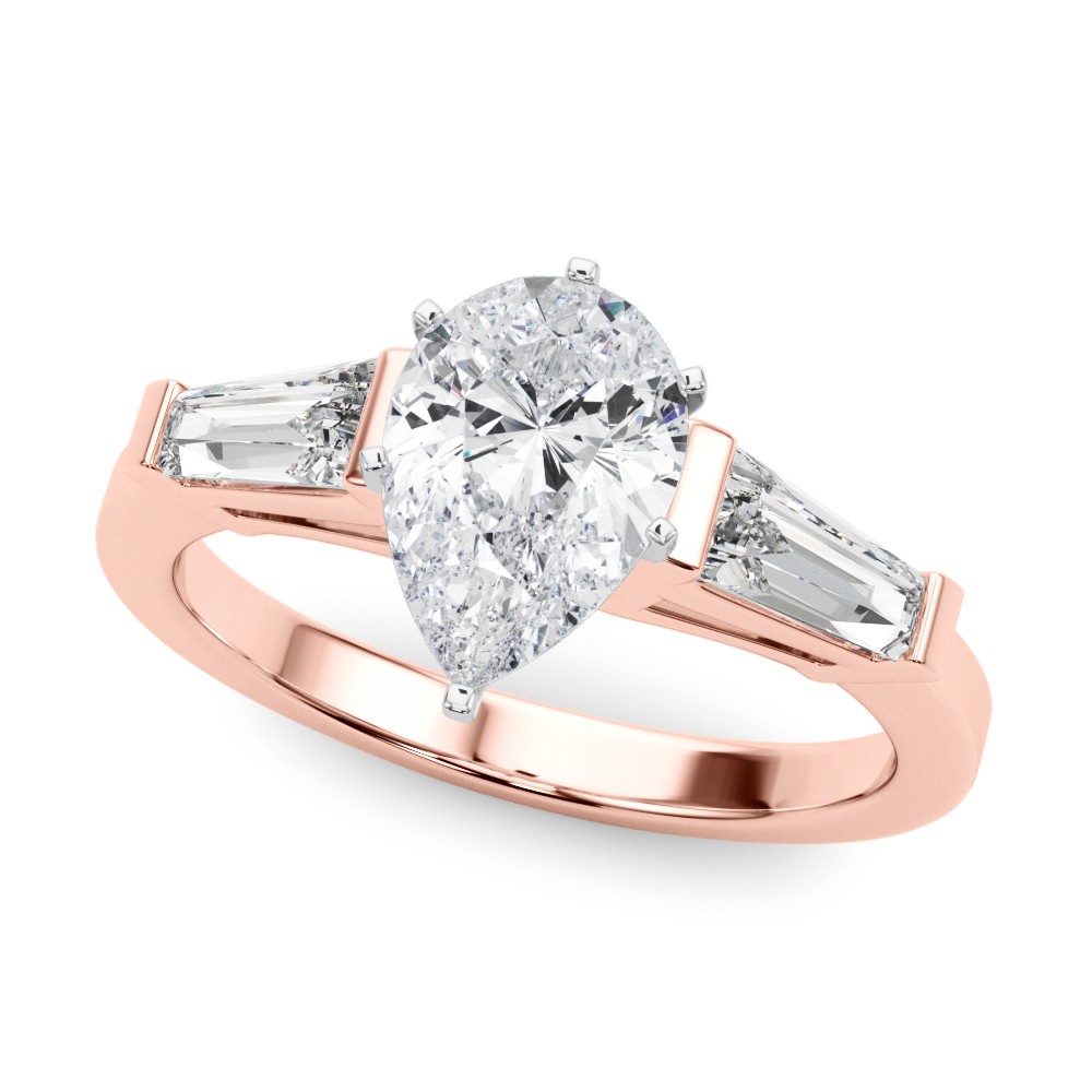 6 Prong Set Natural Diamond  Engagement Ring