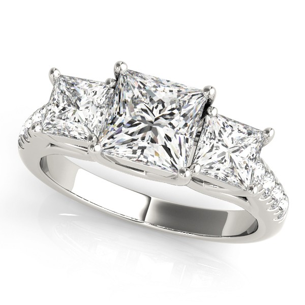 4 Prong Set Natural Diamond  Engagement Ring